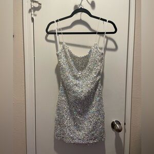 Sequin white dress size small, never worn